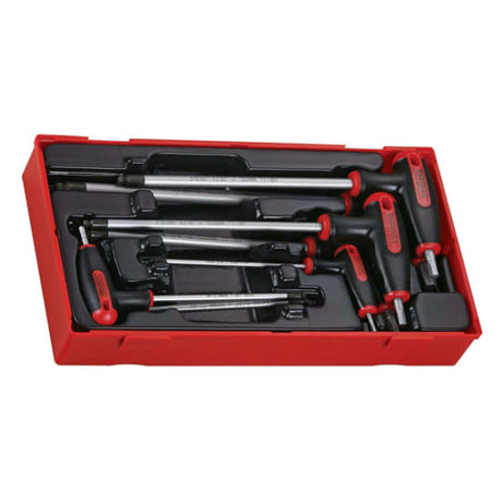 Teng 7-piece T-handle AF hex driver set in TC tray, ideal for precision fastenings and easy access in tight spaces.