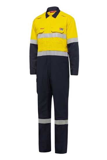 ShieldTEC, Hi Vis 8.4cal FR Overall, Y00055 (Pair) - Size: 92 - Yellow
