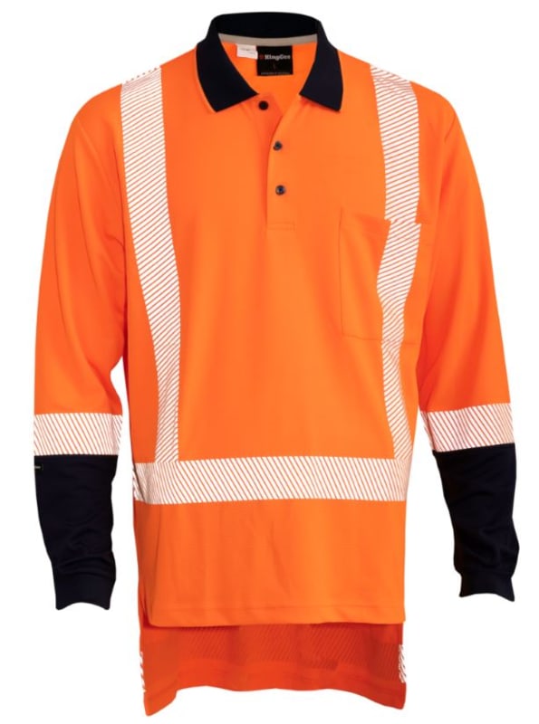 KingGee, TTMC Hyperfreeze Polo N4SM01 - Orange/Navy - 2XL