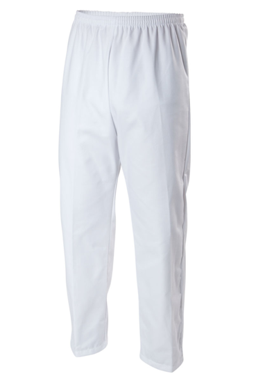 Hard Yakka Polycotton Boat Pant N4921 in White, size 112, featuring a drawcord waist and internal pocket for comfort and utility.