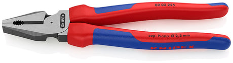 Knipex High Leverage Combination Pliers 225mm offering reduced effort, durable high-grade steel, and versatile gripping zones.