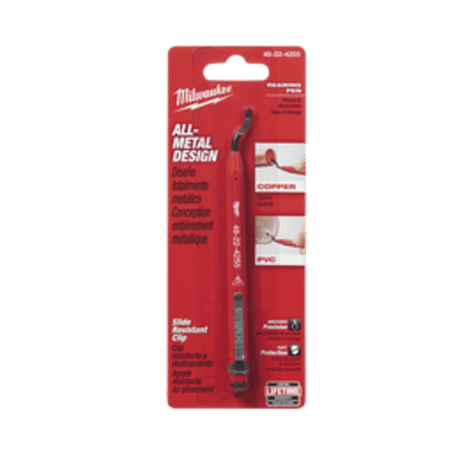 Milwaukee Reaming Pen features an all-metal design for deburring copper tubing and PVC, with a durable heat-treated blade.