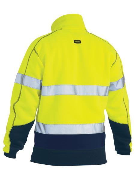 Bisley, Hi Vis Zip Fleece Pullover, BK6989T - Orange/Navy - 4XL