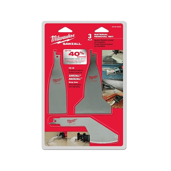 Milwaukee Material Removal Blade Set 3PC (Set)