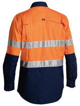 Bisley, Hi Vis Airflow Ripstop Shirt, BS6415T - Orange/Navy - 5XL