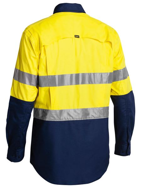 Bisley, Hi Vis Airflow Ripstop Shirt, BS6415T - Orange/Navy - 5XL