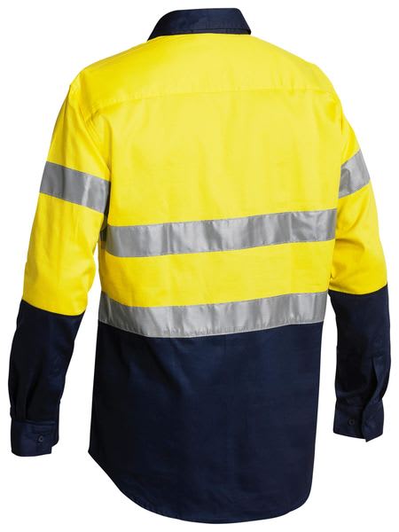 Bisley, Hi Vis Closed Front Shirt, BTC6456 - Orange/Navy - XL