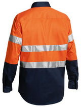 Bisley, Hi Vis Closed Front Shirt, BTC6456 - Orange/Navy - L