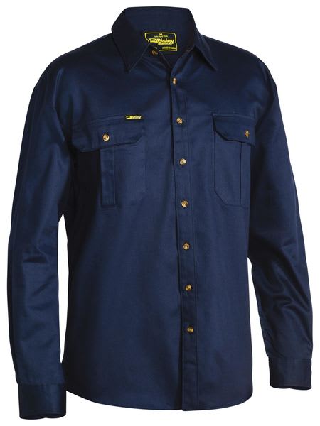 Bisley, Original Long Sleeve Shirt, BS6433 - Navy (Size: M)