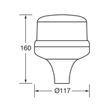 Narva Eurotech 12/24V Low Profile L.E.D Strobe-Pipe Mount (Each)