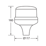 Narva Eurotech 12/24V Low Profile L.E.D Strobe Pipe Mount