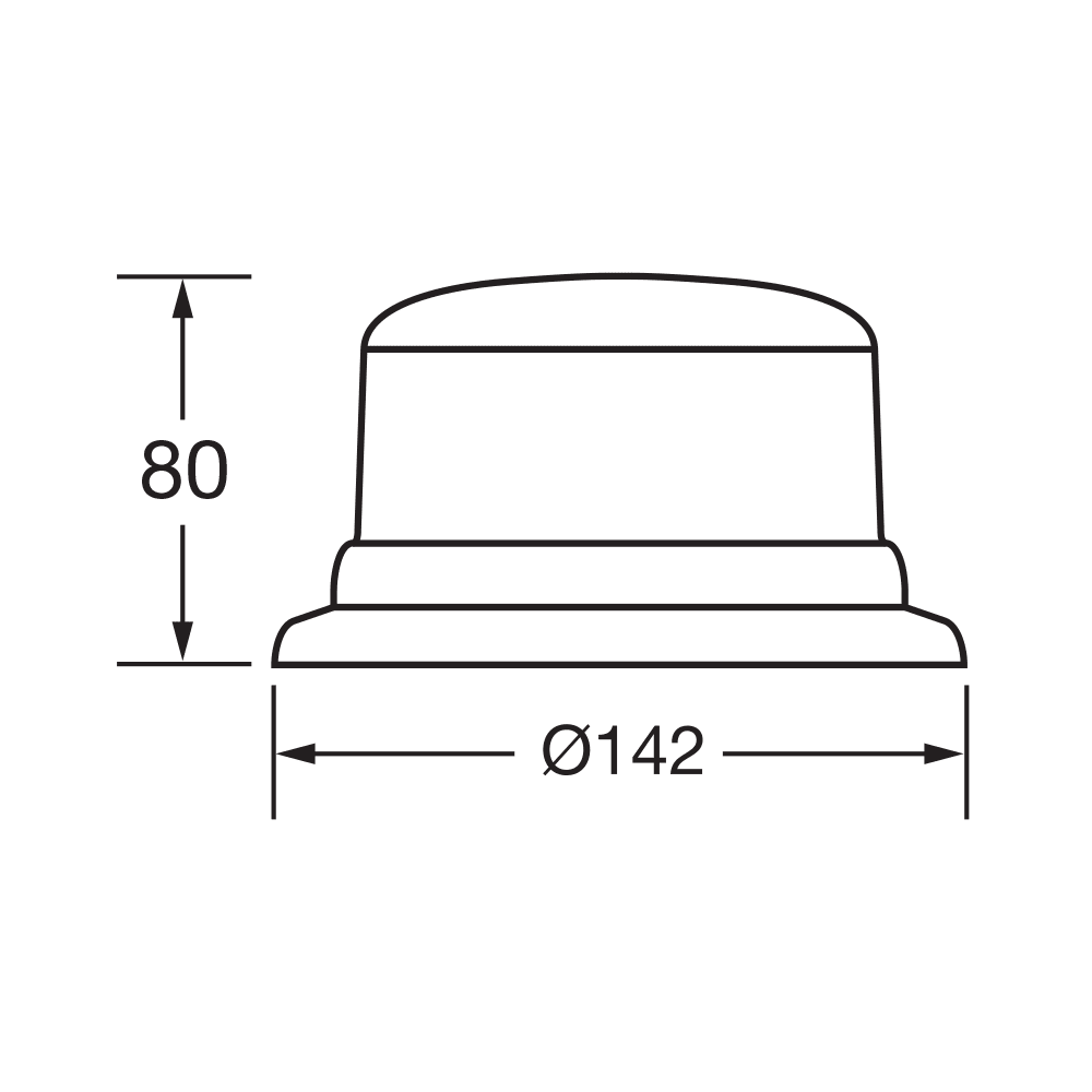 Narva Eurotech 12/24V Low Profile L.E.D Strobe Flange Base