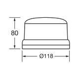 Narva Eurotech 12/24V Low Profile L.E.D Strobe Magnetic Base