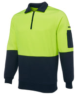 JB's Wear, Hi Vis Zip Fleece - Orange/Navy - XL