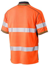 Bisley, Hi Vis Mesh Polo, BK1219T - Orange/Navy - L