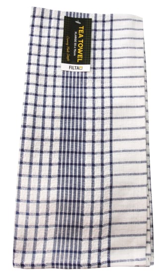 Filta XL Cotton Tea Towel Blue-55cm x 75cm-10-Pack