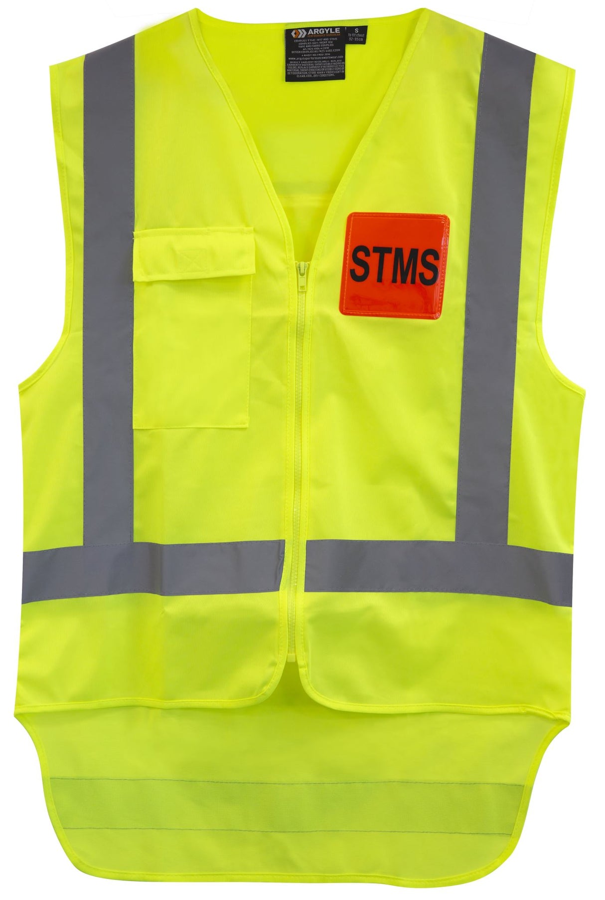 Bison, Hi Vis STMS Vest, 522051 - Fluoro Yellow - 3XL