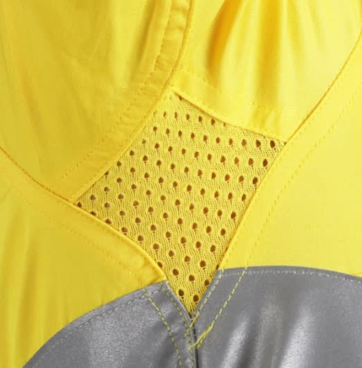 Workhorse, Women's Hi Vis Ripstop Shirt, WSH061 - Yellow/Navy - 12