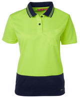 JB's Wear, Women's Hi Vis Polo, 6LHCP - Lime/Navy - 12