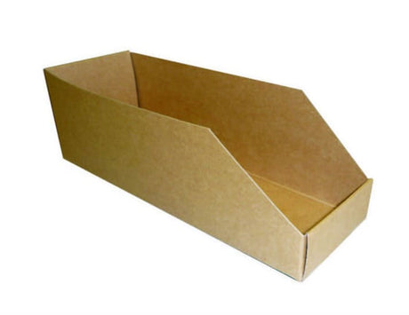 Durable shelf part trays in a 25-bundle pack, measuring 292 x 97 x 95mm for organizing parts and small items.