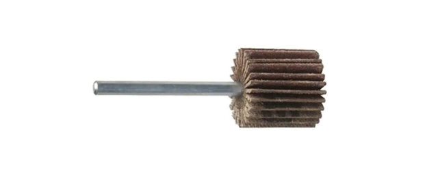 Norton 60x50mm shaft-mounted flap wheel, 80G, ideal for precision sanding on metal and wood surfaces.