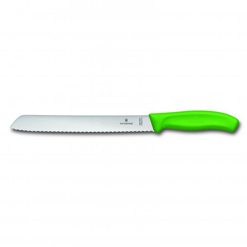 Victorinox Bread Knife - 21cm - Wavy Edge Blade - Classic -Green -Blister