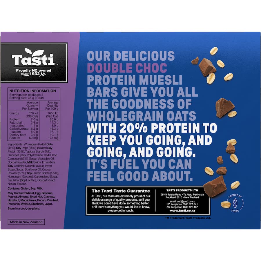 Tasti Protein Muesli Bars Double Choc