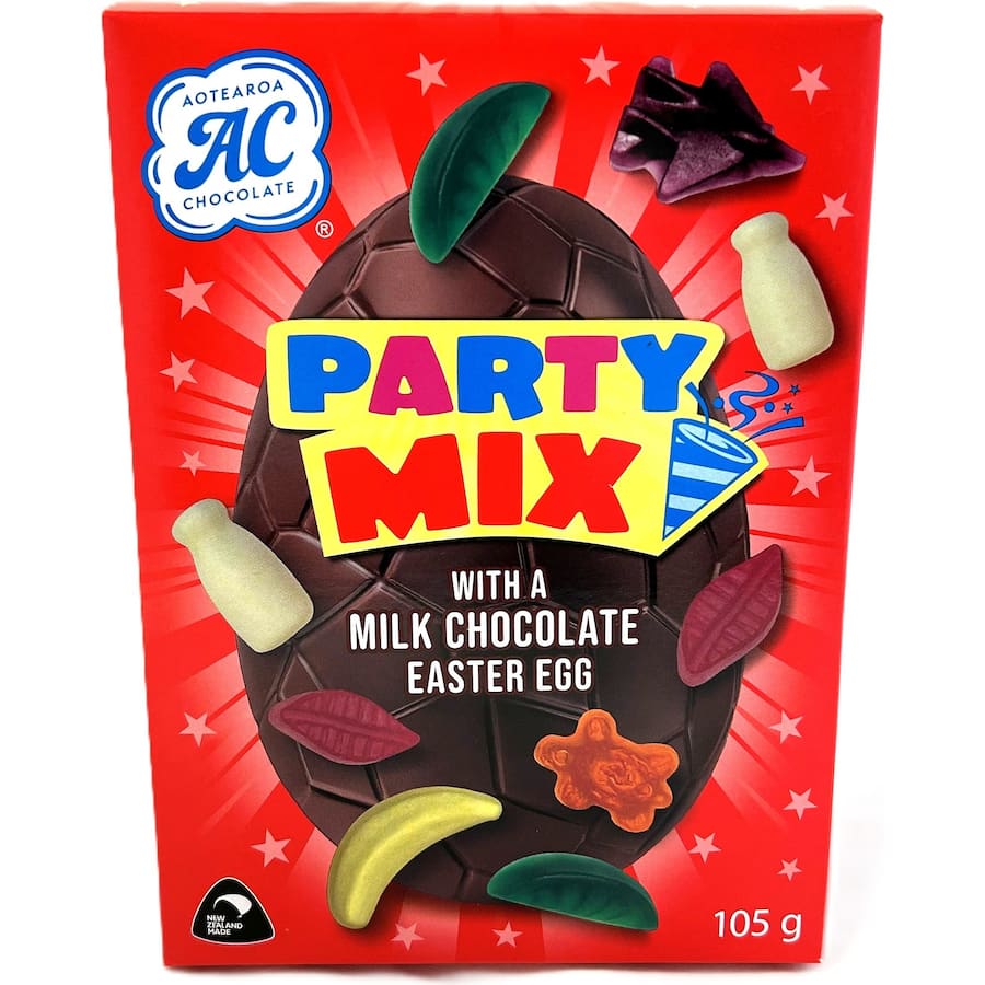 Aotearoa Chocolate Easter Egg With Party Mix