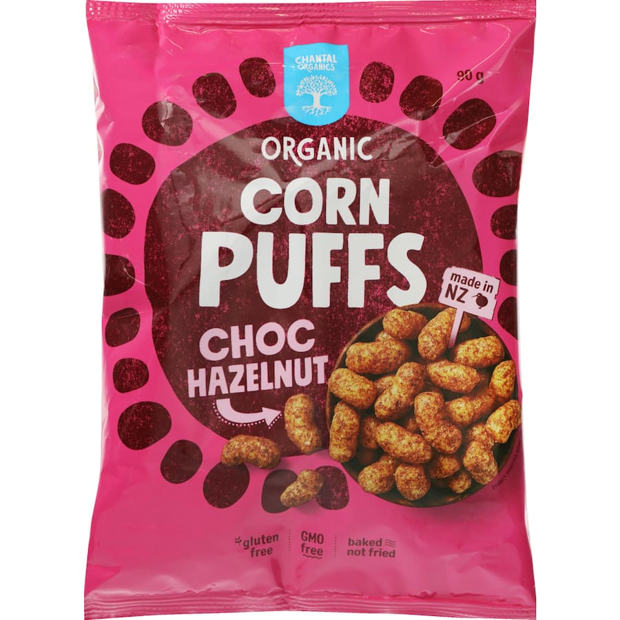 Chantal Organics Corn Puffs Choc Hazelnut