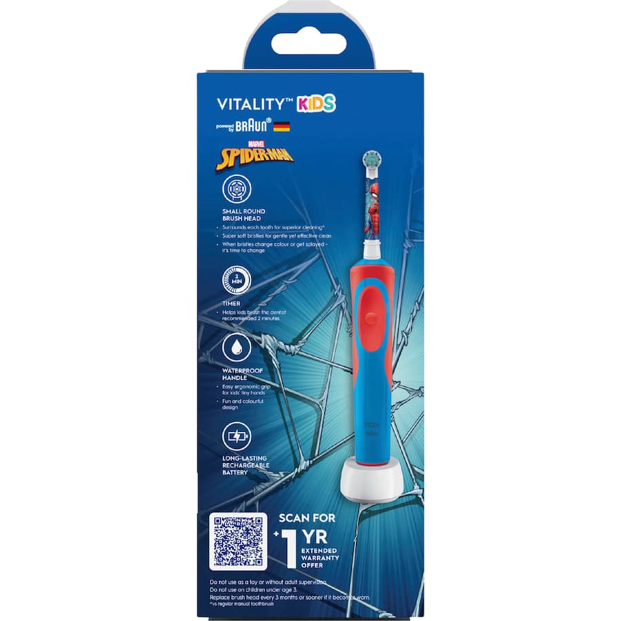 Oral B Vitality Kids Electric Toothbrush Spiderman 1pack
