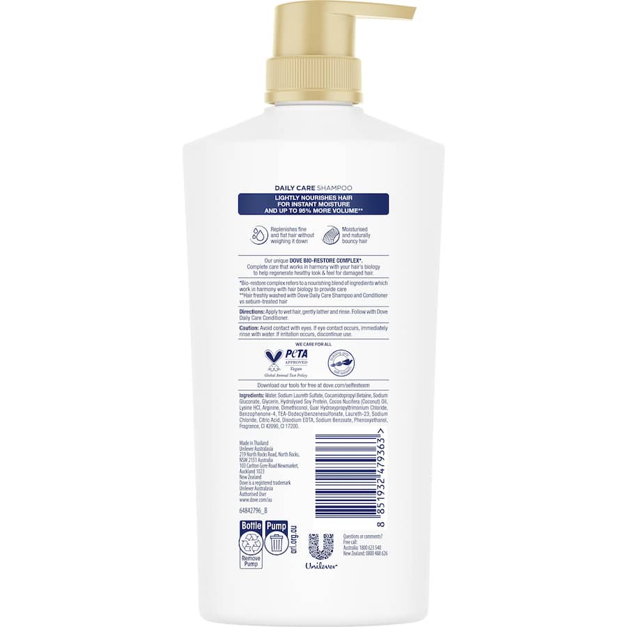 Dove Shampoo Daily Care 850mL