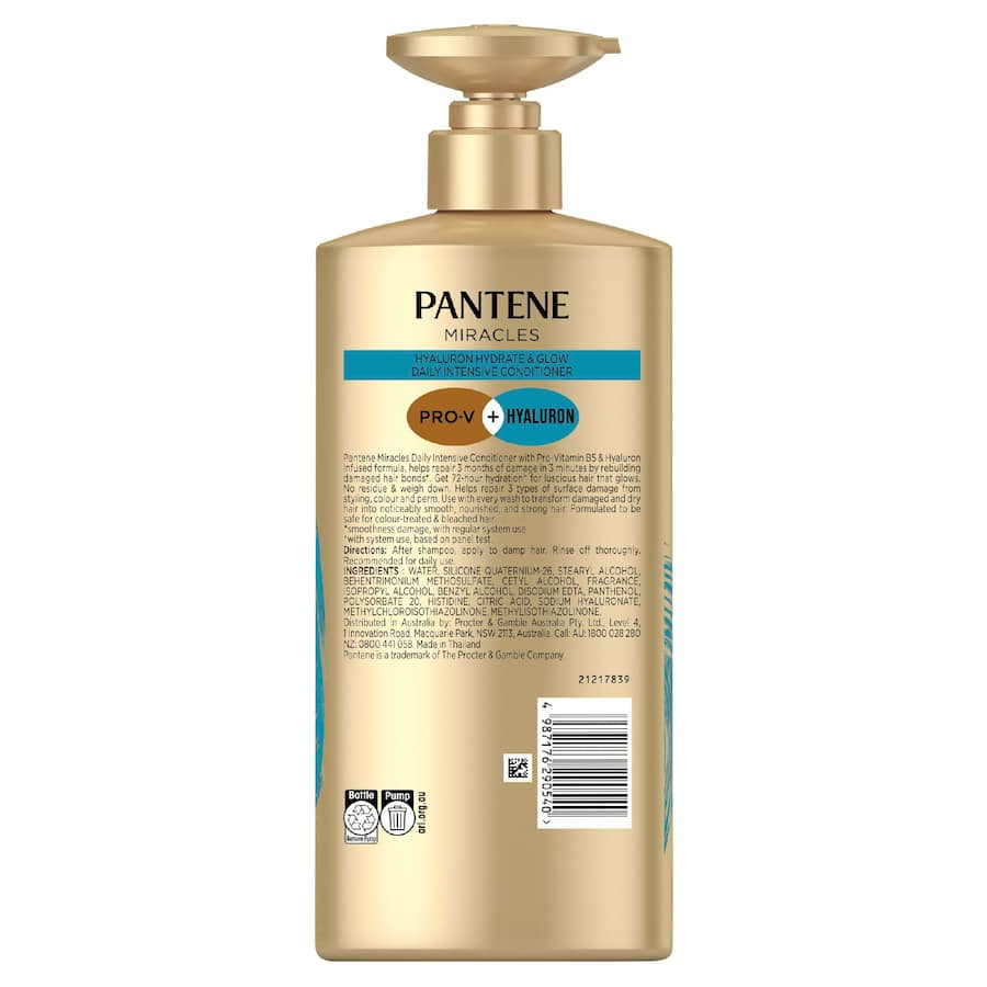 Pantene Miracles Conditioner Hyaluron Hydrate & Glow 600mL