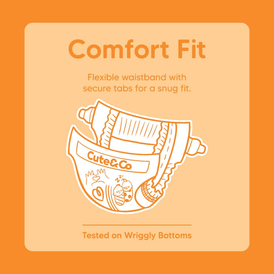 Cute & Co Nappies Crawler Boys & Girls 6-11kg Size 3 44pack