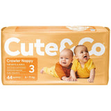 Cute & Co Nappies Crawler Boys & Girls 6-11kg Size 3 44pack