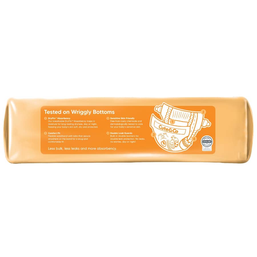 Cute & Co Nappies Crawler Boys & Girls 6-11kg Size 3 44pack