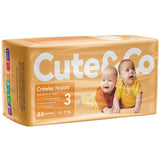 Cute & Co Nappies Crawler Boys & Girls 6-11kg Size 3 44pack