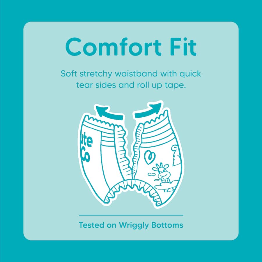 Cute & Co Nappy Pants Toddler Boys & Girls 10-14kg Size 4 34pack