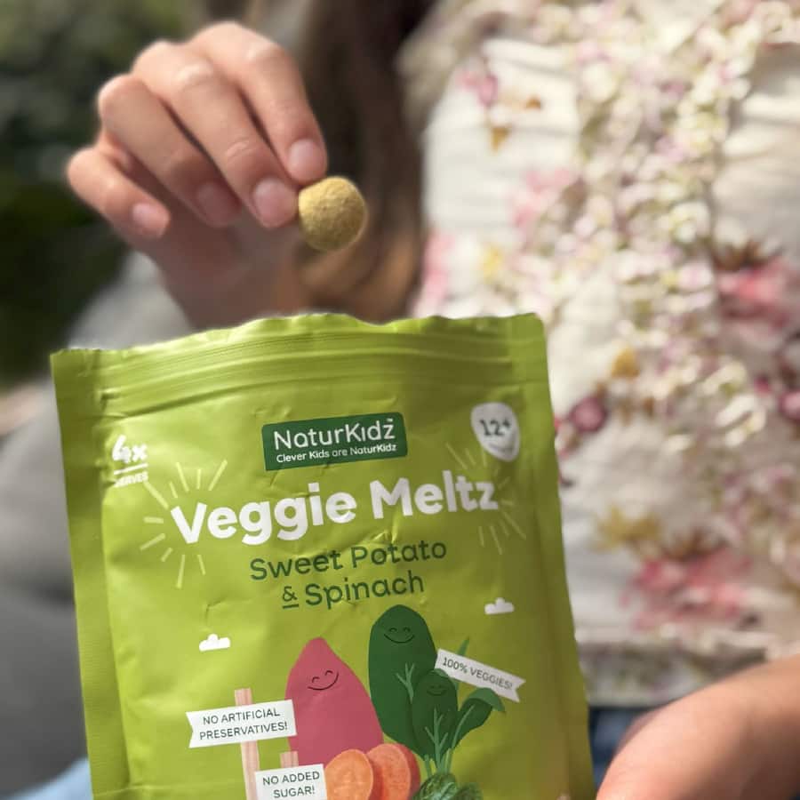 Naturkidz Veggie Meltz Baby Snacks Sweet Potato & Spinach 10g