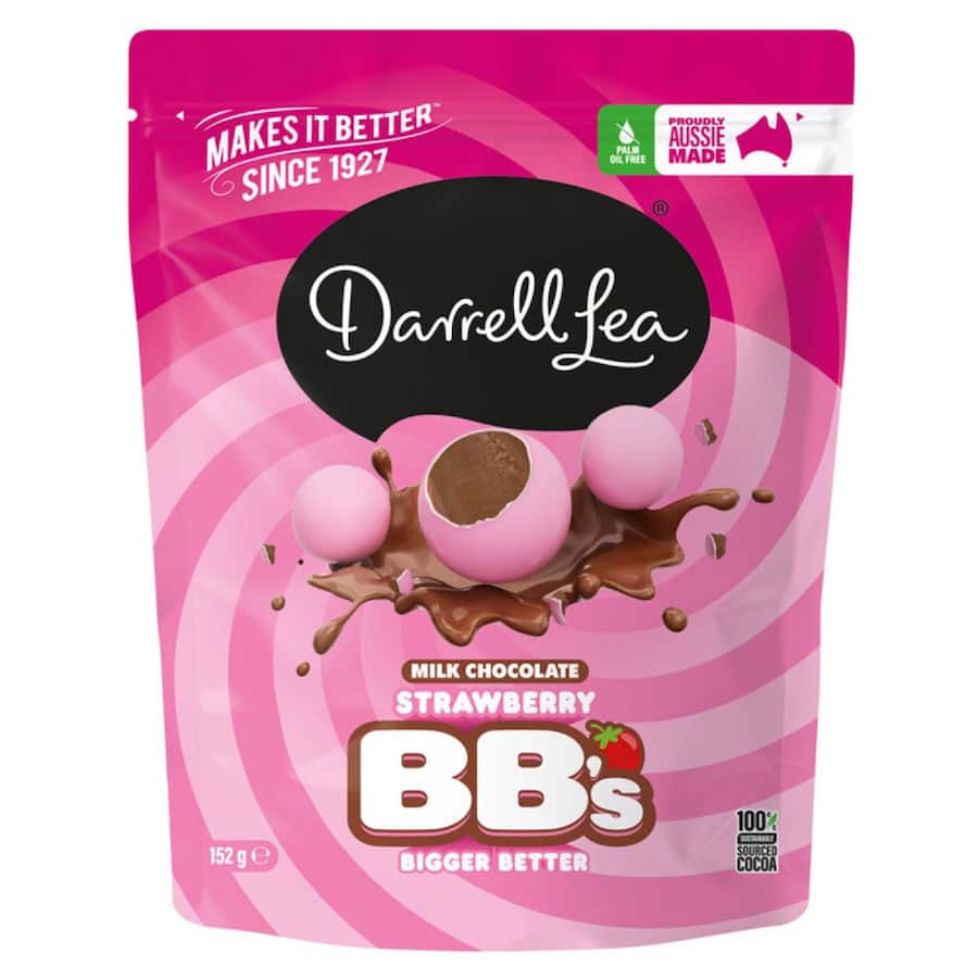 Darrell Lea Sweets Bb's Choc Strawberry 152g