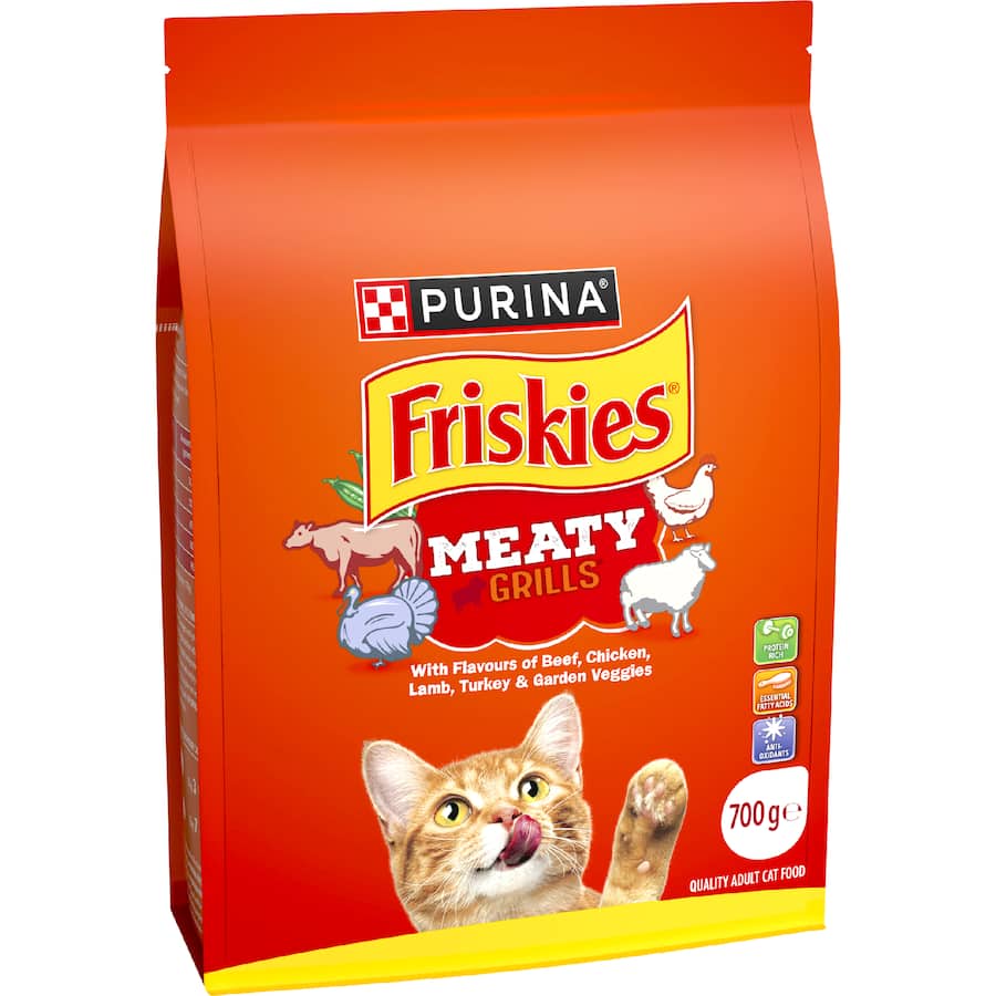 Friskies Dry Cat Food Meaty Grills Bag 700g