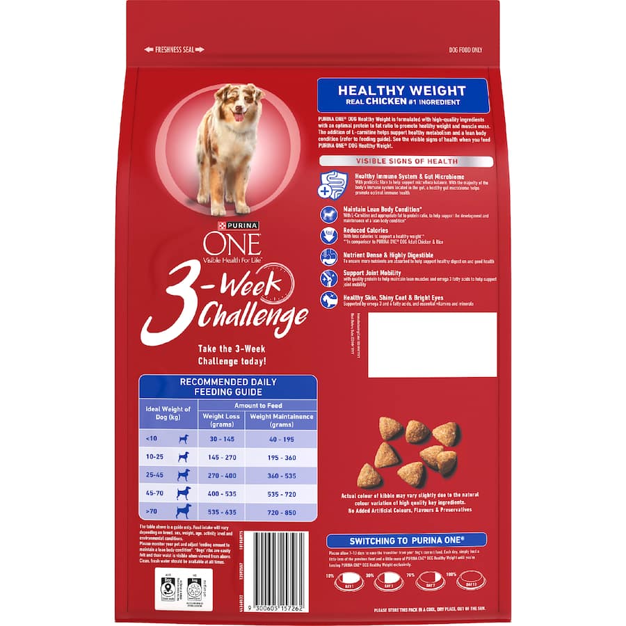 Purina One Healthy Weight Dry Dog Food Chicken Bag 2.5kg