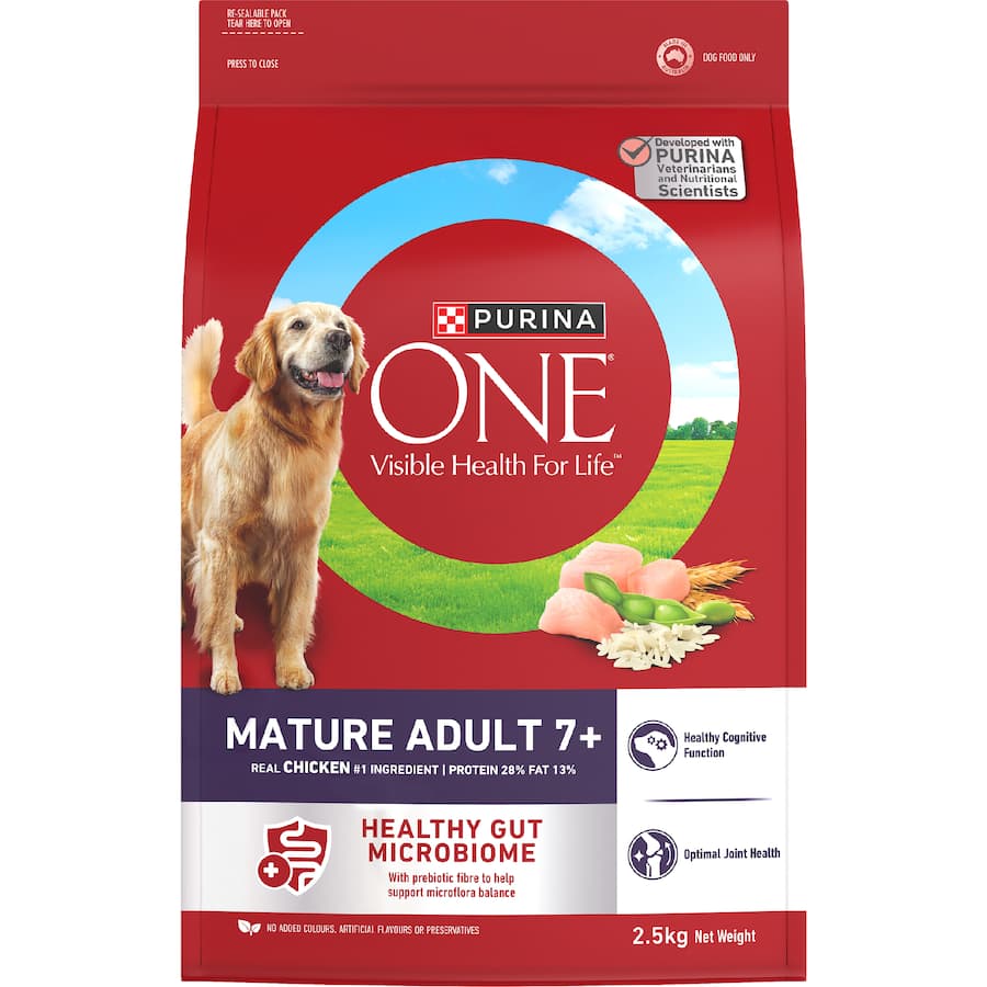 Purina One Mature Adult 7+ Dry Dog Food Chicken Bag 2.5kg
