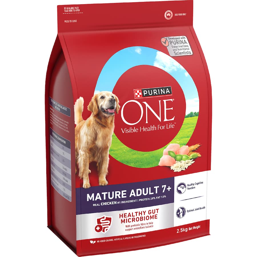 Purina One Mature Adult 7+ Dry Dog Food Chicken Bag 2.5kg