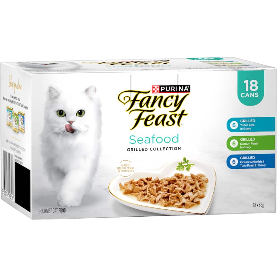 Fancy Feast Grilled Collection Wet Cat Food Seafood 18 x 85g