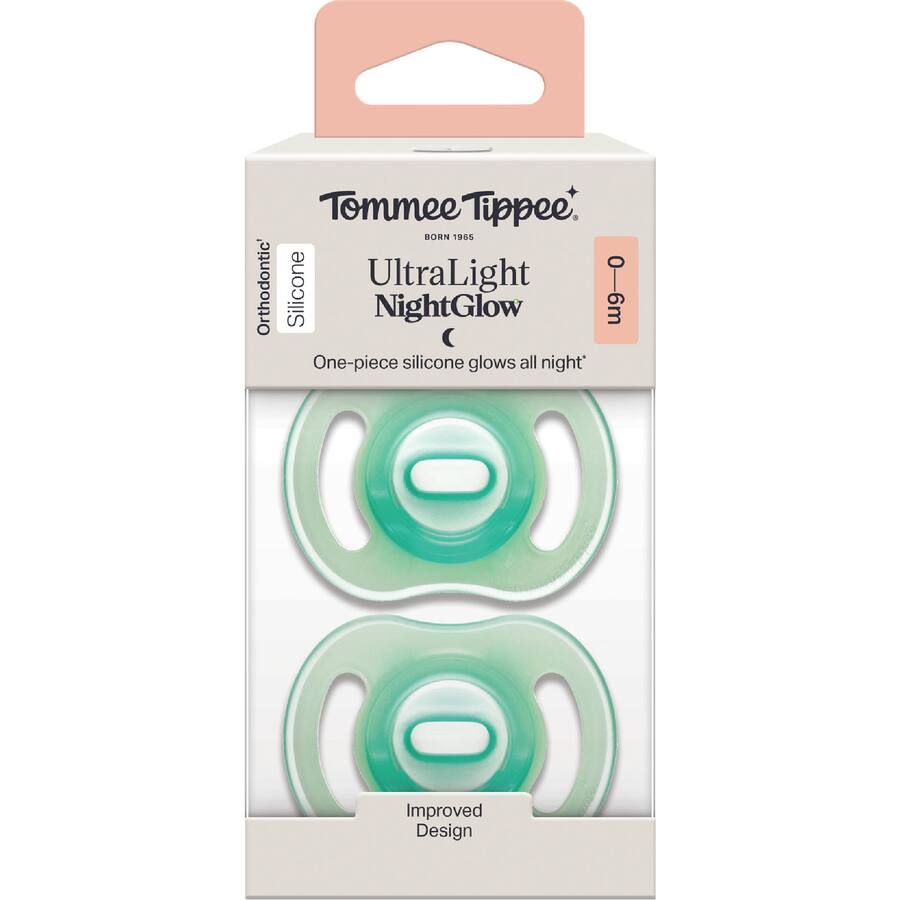 Tommee Tippee Ultra Light Soother Stayput Night Glow 0-6m