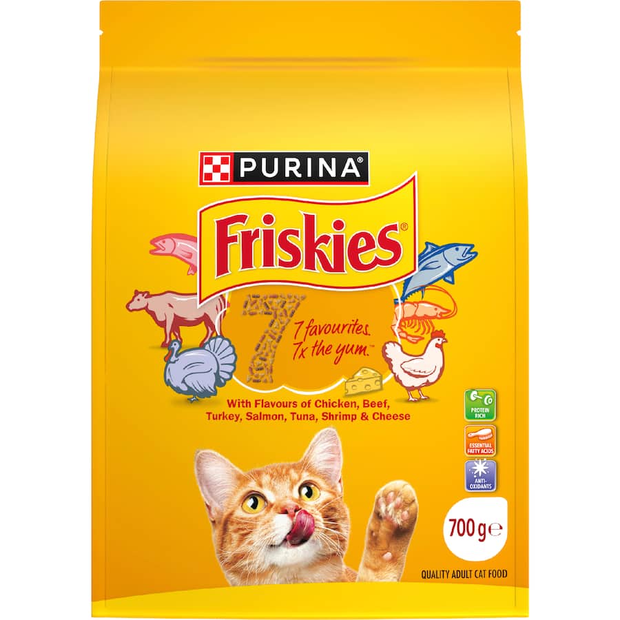 Friskies Dry Cat Food Seven Favourites Bag 700g