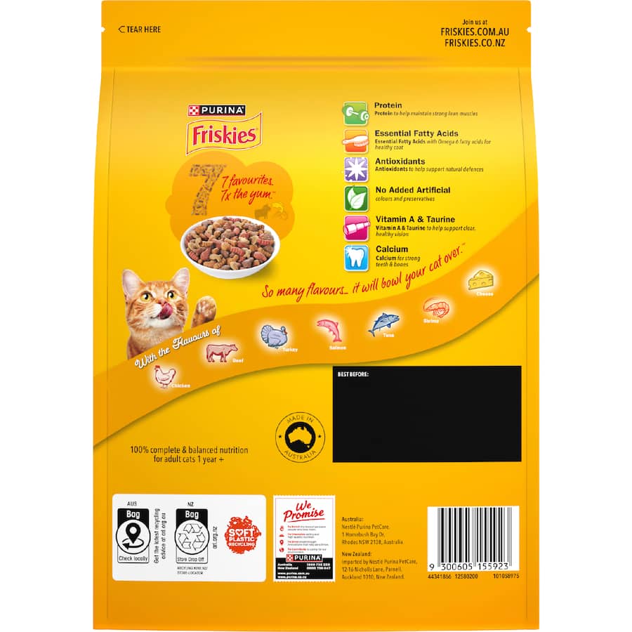 Friskies Dry Cat Food Seven Favourites Bag 700g