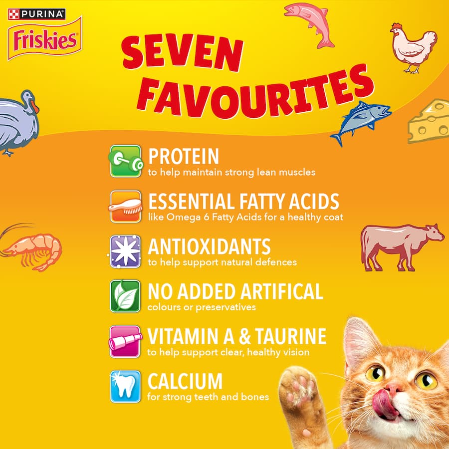 Friskies Dry Cat Food Seven Favourites Bag 700g