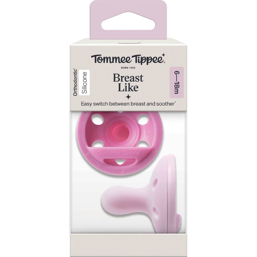 Tommee Tippee Soother Breast-like Assorted 6-18m - 2 pack