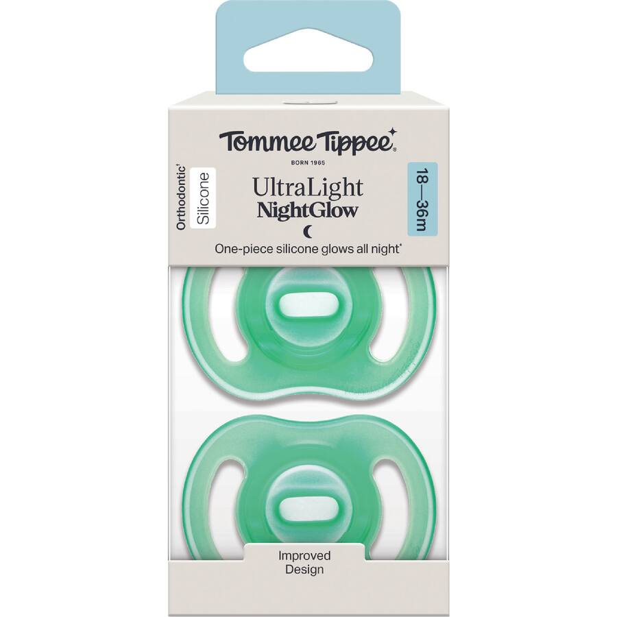 Tommee Tippee Soother Ultra Light Night 18-36m - 2 pack